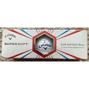 Callaway Supersoft Pack Of 3 White Golf Balls New in Package